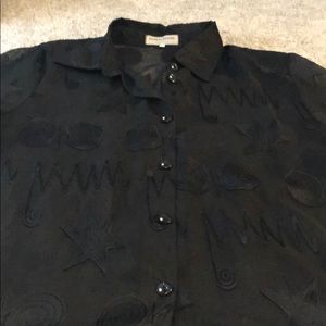 80’s vintage sheer oversized button up